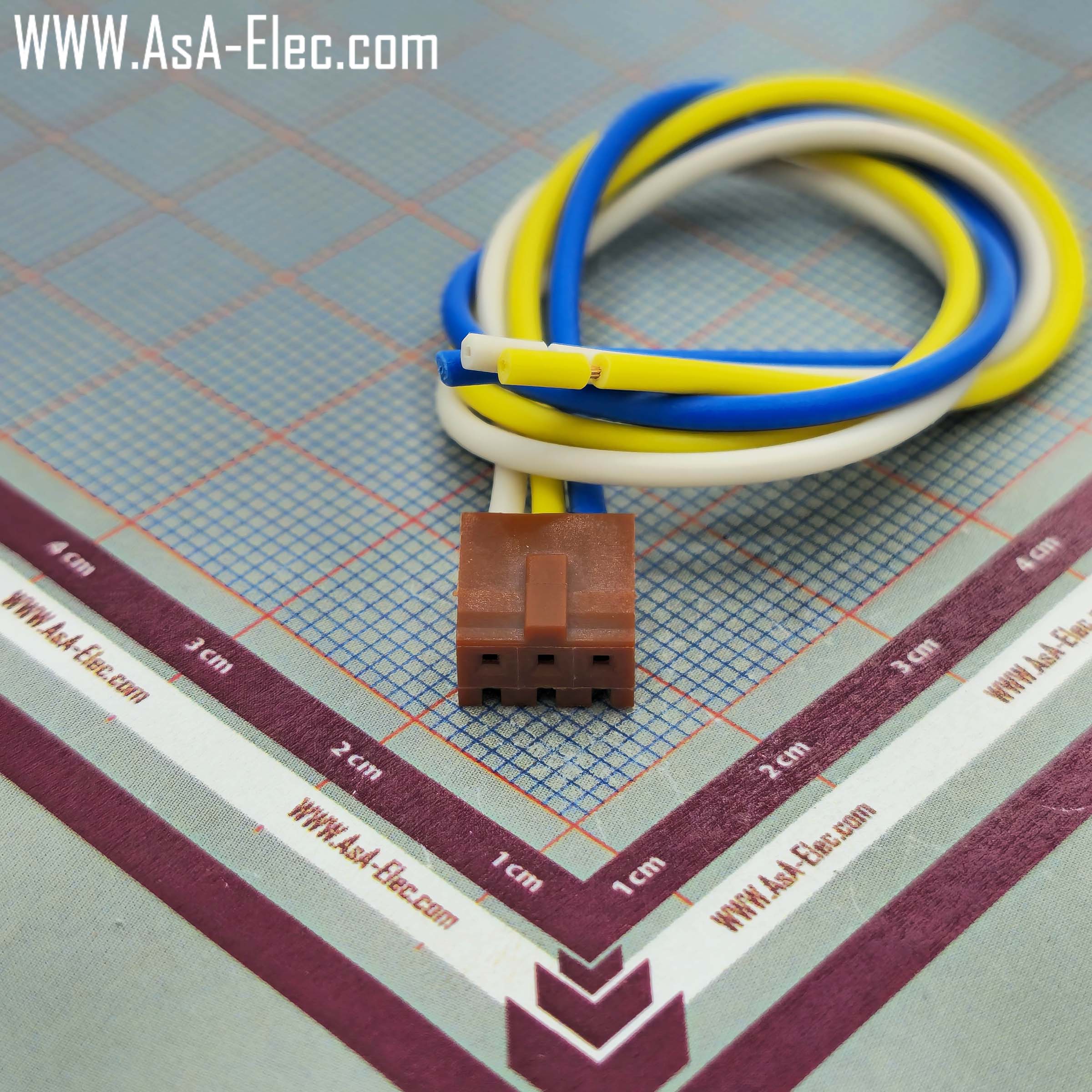کانکتور آیفونی قهوه ایی 3 پین ماده سیمدار JAE 2.5 mm